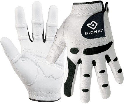 Bionic StableGrip mens golf glove, white