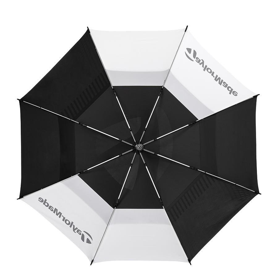 TaylorMade 64" Tour Double Canopy Umbrella, black/white