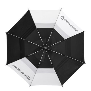TaylorMade 64" Tour Double Canopy Umbrella, black/white