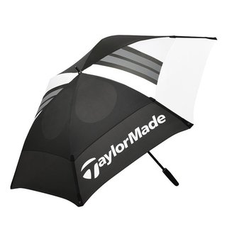 TaylorMade 68" Tour Double Canopy Umbrella, black/white
