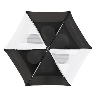 TaylorMade 68" Tour Double Canopy Umbrella, black/white
