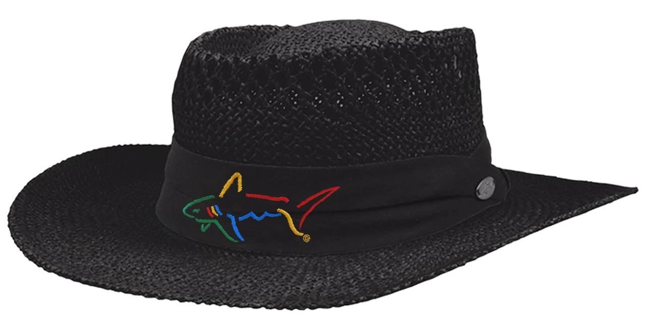 Greg Norman Signature Straw Hat, black