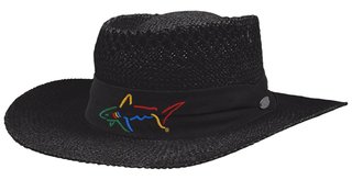 Greg Norman Signature Straw Hat, black