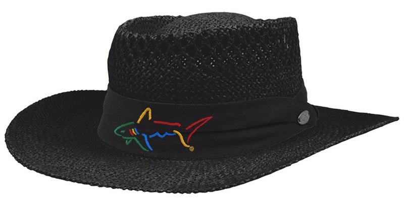 Greg Norman Signature Straw Hat, black