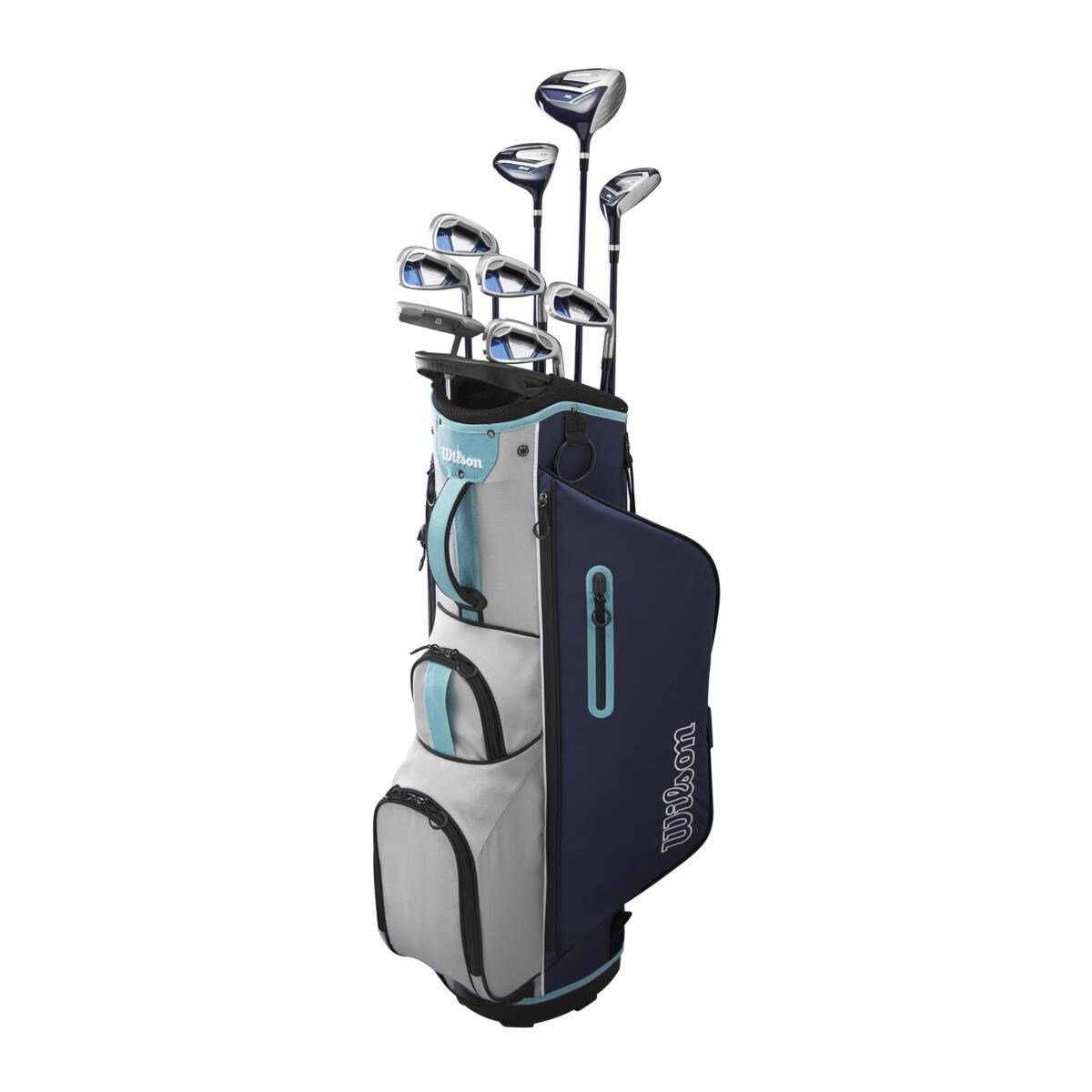 Wilson Ultra HL women's golf set, graphite, + cart bag, navy