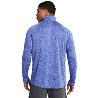 Under Armour Tech 2.0 1/2 Zip men's long sleeve shirt, royal white