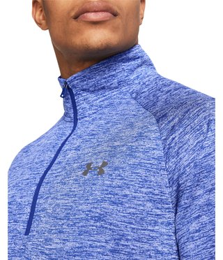 Under Armour Tech 2.0 1/2 Zip men's long sleeve shirt, royal white