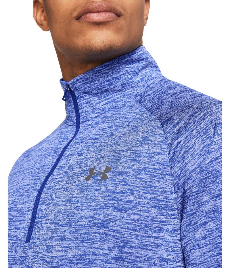 Under Armour Tech 2.0 1/2 Zip men's long sleeve shirt, royal white