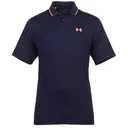 Under Armour Iso-Chill men's polo, midnight navy/flare orange