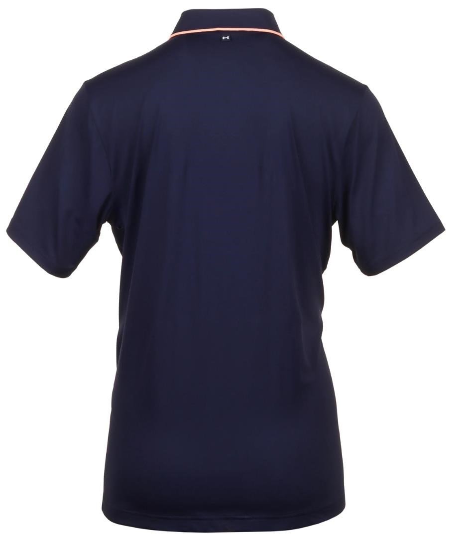 Under Armour Iso-Chill men's polo, midnight navy/flare orange
