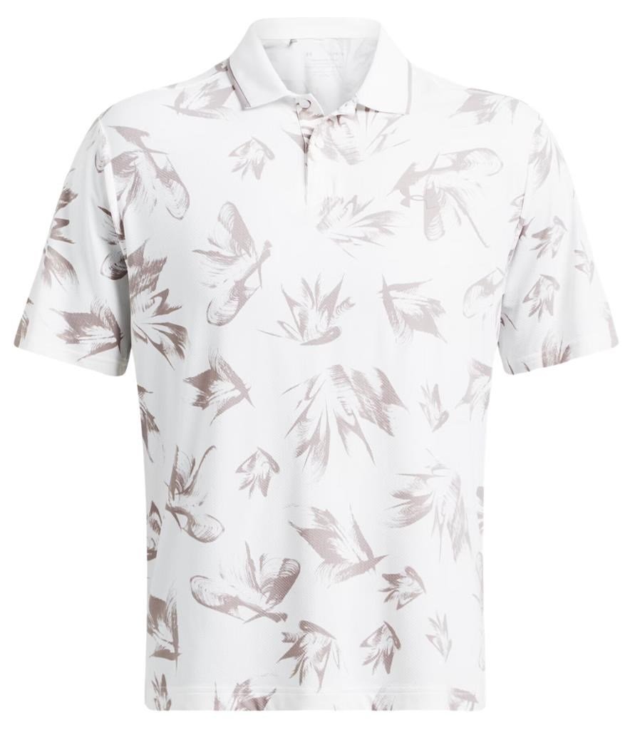 Under Armour Iso-Chill Edge men's polo, white/tetra gray
