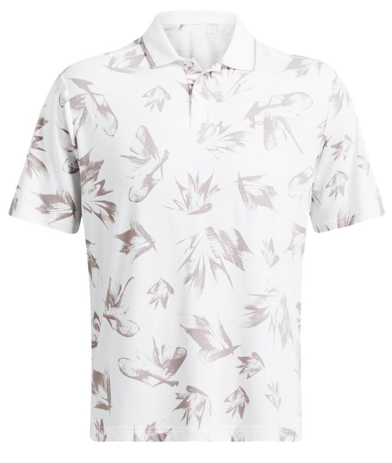 Under Armour Iso-Chill Edge men's polo, white/tetra gray