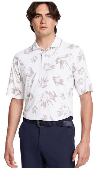 Under Armour Iso-Chill Edge men's polo, white/tetra gray