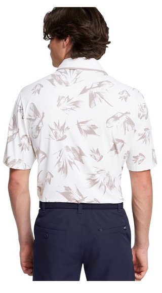 Under Armour Iso-Chill Edge men's polo, white/tetra gray