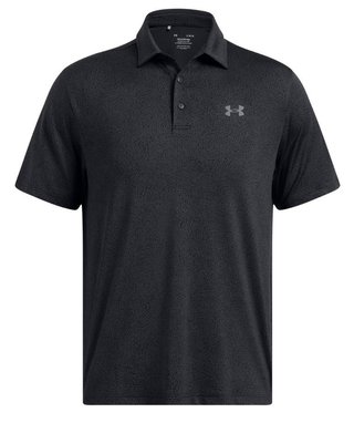 Under Armour Playoff 3.0 Printed men's polo, black/anthracite/castlerock