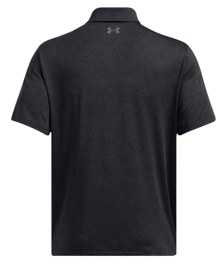 Under Armour Playoff 3.0 Printed men's polo, black/anthracite/castlerock