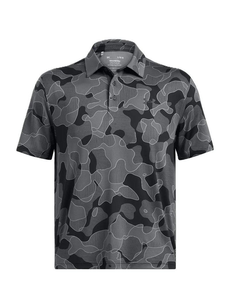 Under Armour Playoff 3.0 Printed men's polo, black