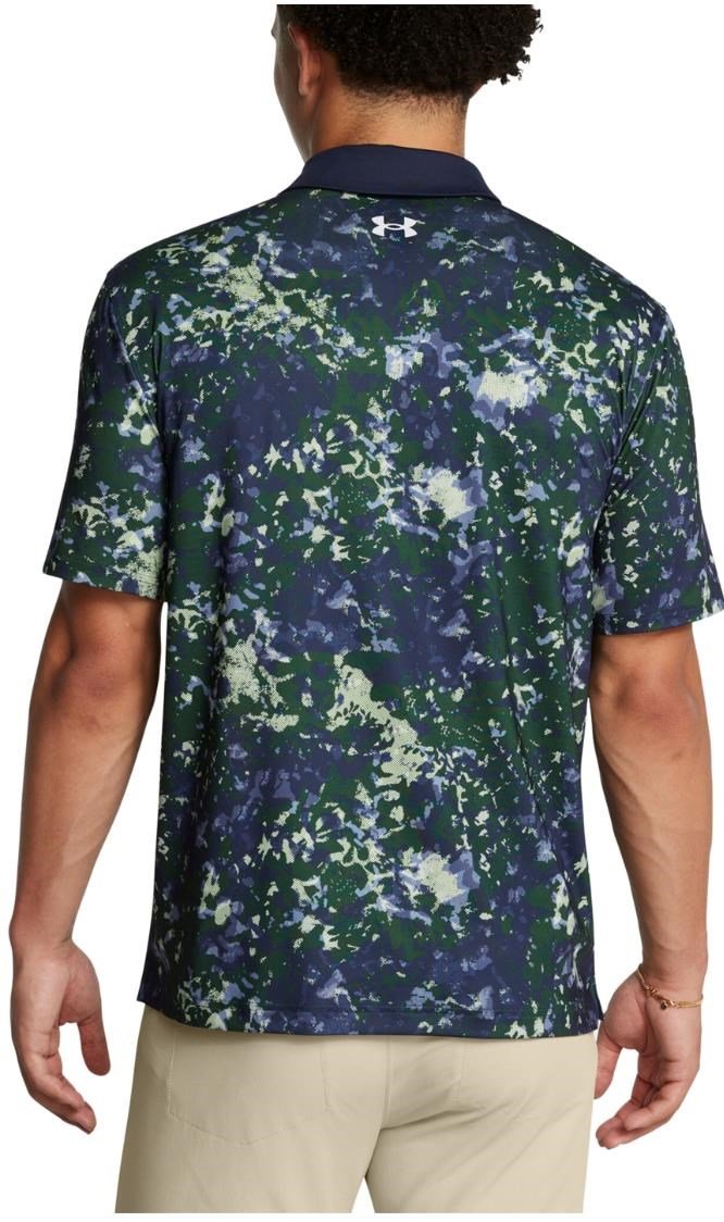 Under Armour T2G Printed men's polo, retro green/midnight navy