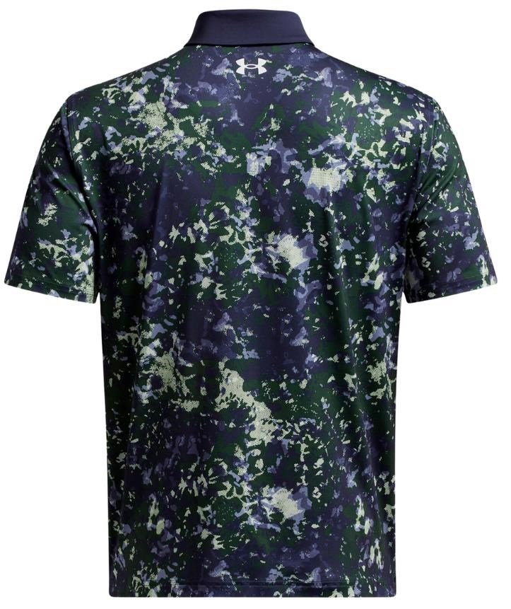Under Armour T2G Printed men's polo, retro green/midnight navy
