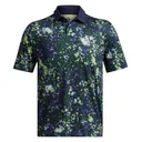 Under Armour T2G Printed men's polo, retro green/midnight navy