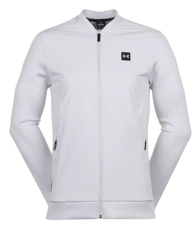 Under Armour Drive Pro Storm men's hybrid jacket, gray matter/metallic silver