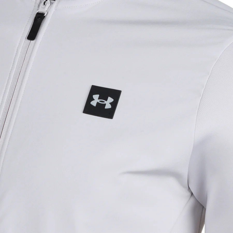 Under Armour Drive Pro Storm men's hybrid jacket, gray matter/metallic silver