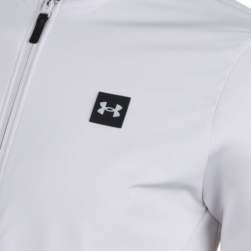 Under Armour Drive Pro Storm men's hybrid jacket, gray matter/metallic silver
