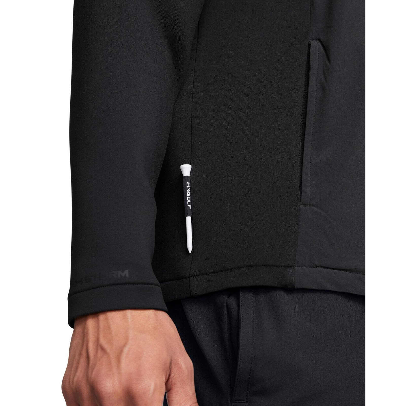 Under Armour Drive Pro Storm Hybrid 1/2-Zip men's sweatshirt, anthracite/black/metallic silver
