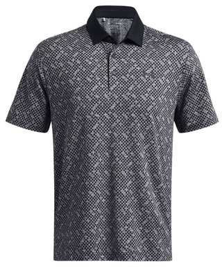 Under Armour Playoff 3.0 Check Jacquard men's polo, black/white