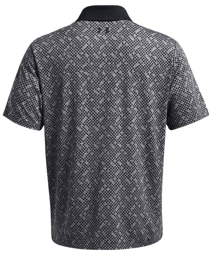 Under Armour Playoff 3.0 Check Jacquard men's polo, black/white