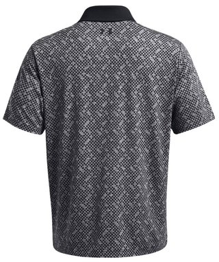 Under Armour Playoff 3.0 Check Jacquard men's polo, black/white