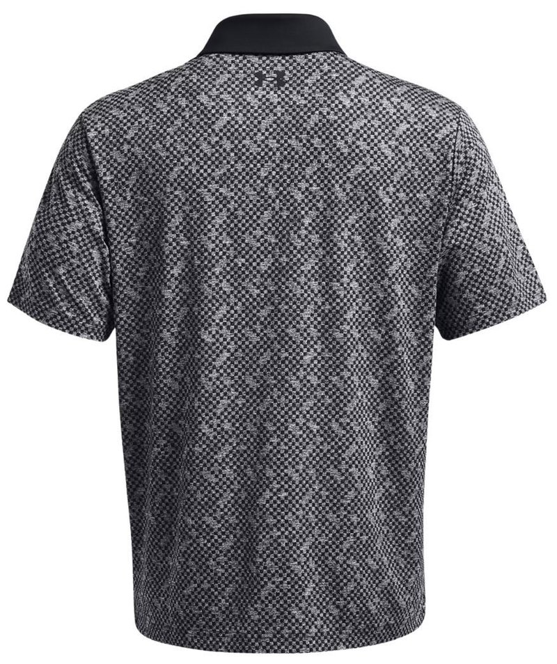 Under Armour Playoff 3.0 Check Jacquard men's polo, black/white