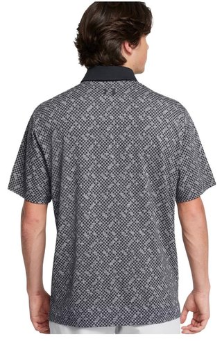 Under Armour Playoff 3.0 Check Jacquard men's polo, black/white
