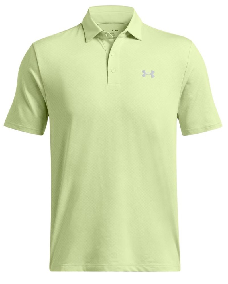 Under Armour Playoff 3.0 Check Jaquard men's polo, retro green/white/forest green