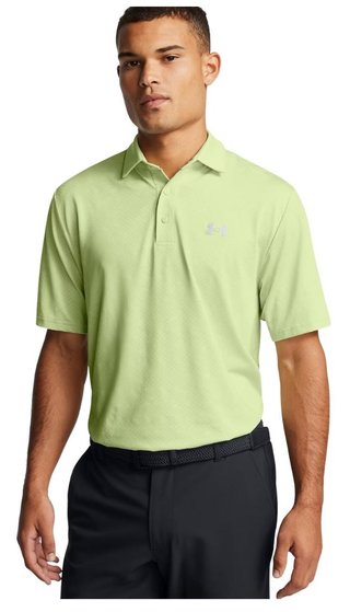 Under Armour Playoff 3.0 Check Jaquard men's polo, retro green/white/forest green