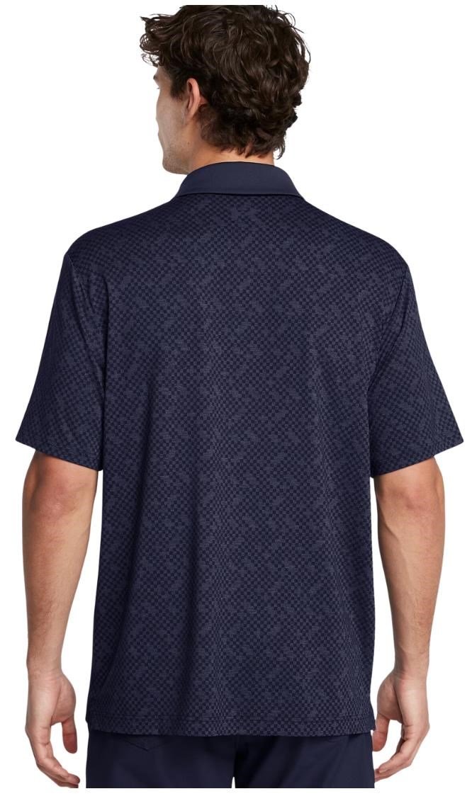 Under Armour Playoff 3.0 Check Jacquard men's polo, midnight navy