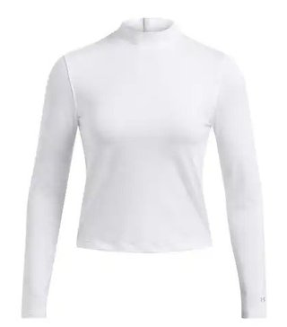 Under Armour Drive Long Sleeve Mock women's t-shirt, white