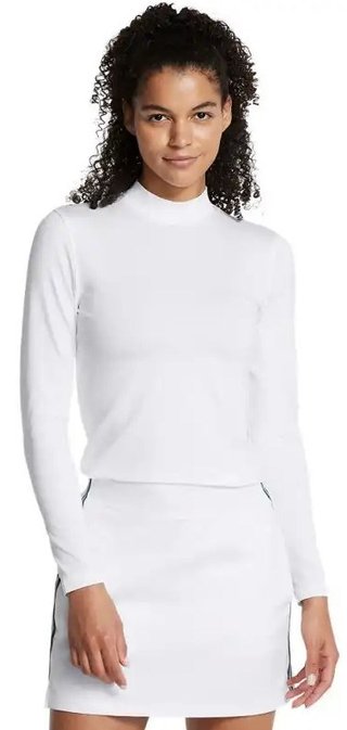 Under Armour Drive Long Sleeve Mock women's t-shirt, white