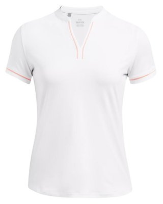 Under Armour Playoff 3.0 Novelty women's polo, white/flarer orange