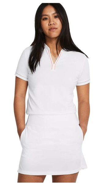Under Armour Playoff 3.0 Novelty women's polo, white/flarer orange