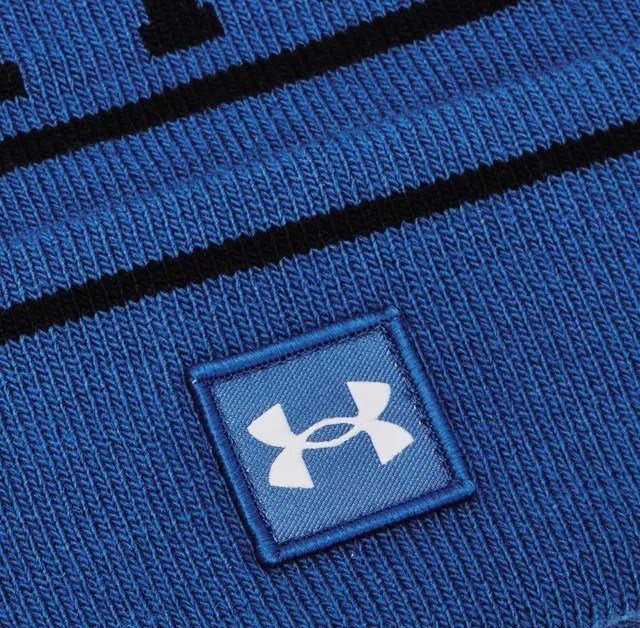 Under Armour Halftime Pom Beanie unisex winter hat, blue