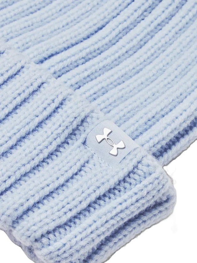 Under Armour Halftime Pom Beanie women's winter hat, blue