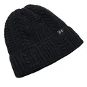 Under Armour Halftime Cable Knit ladies beanie, black