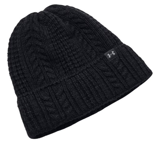 Under Armour Halftime Cable Knit ladies beanie, black