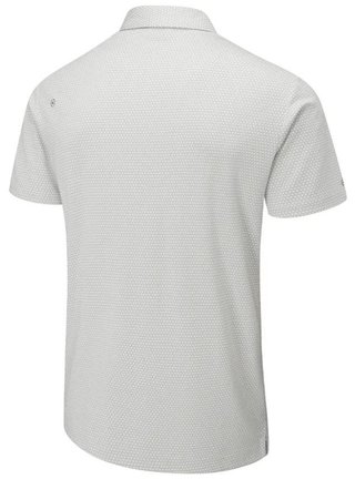 PING Halcyon Honeycomb men's polo, silver multi