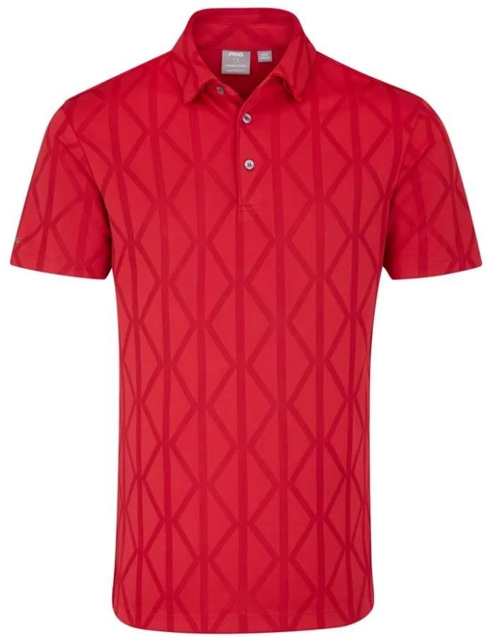 PING Lenny Jacquard men's polo, rich red