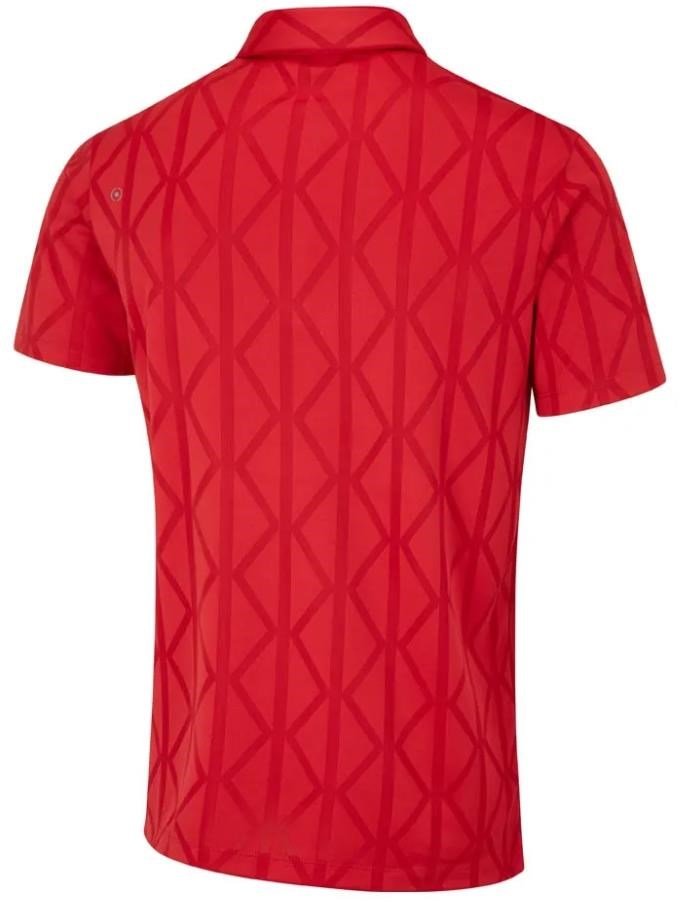 PING Lenny Jacquard men's polo, rich red