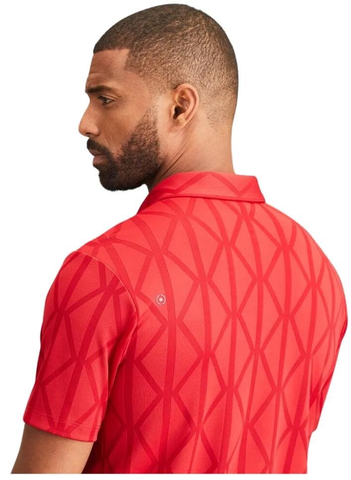 PING Lenny Jacquard men's polo, rich red