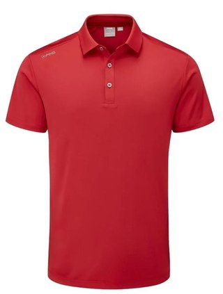 PING Lindum mens polo, rich red
