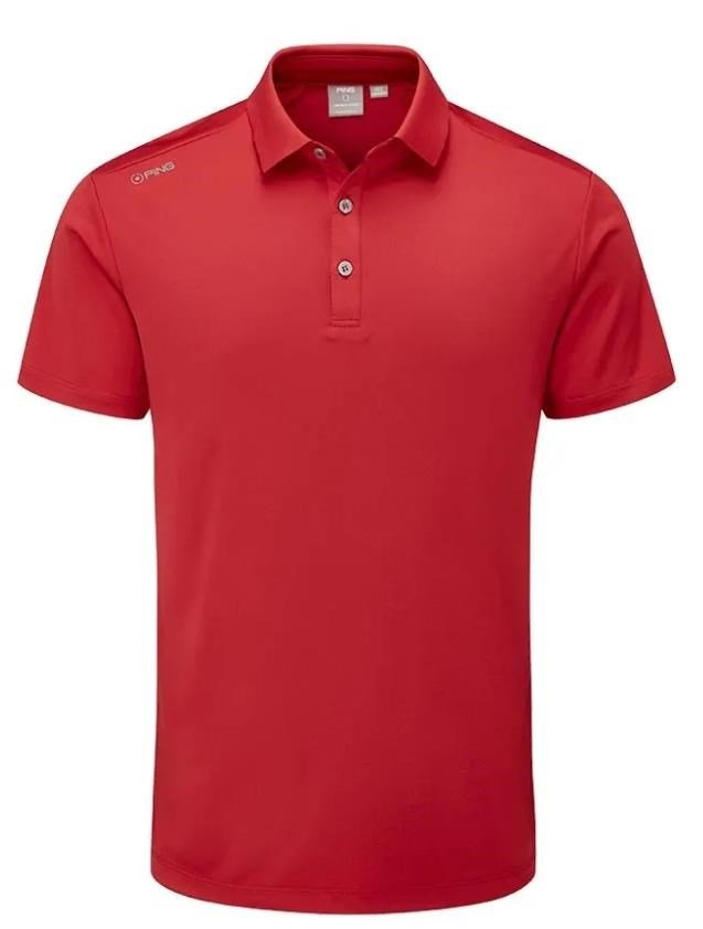 PING Lindum mens polo, rich red